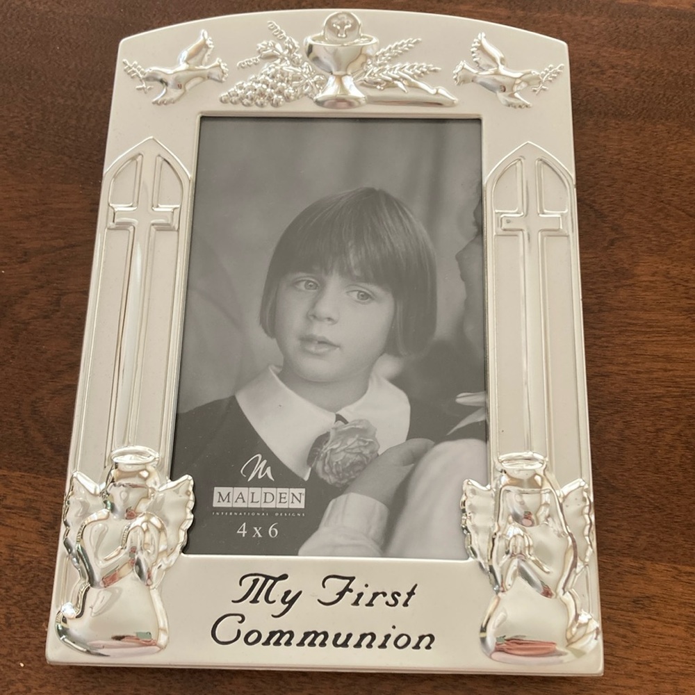 My First Holy Communion silver tone picture frame